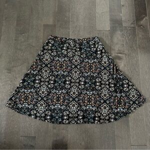 Salaam Skirt Made in the USA Skater Mini Granola Girl Travel Comfy Floral Size L